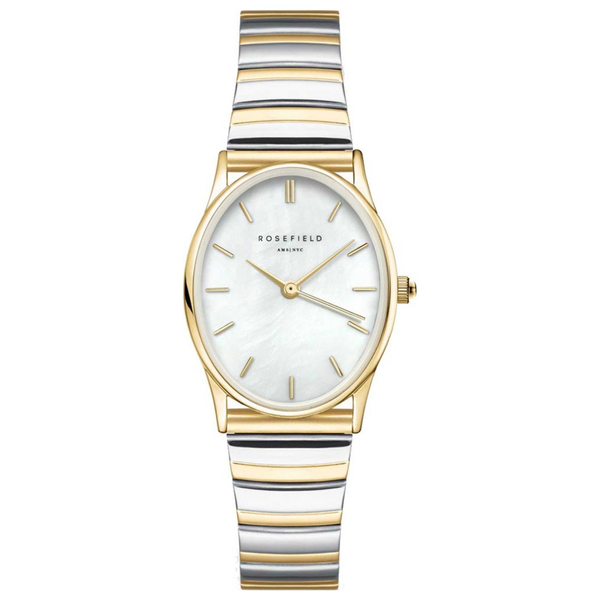 Front view of Rosefield Oval Women's Quartz Watch OVWDSG-OV17