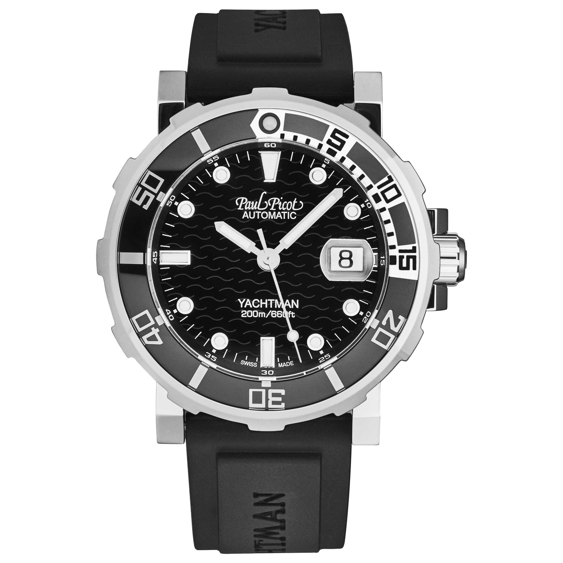 Front view of Paul Picot Yachtman III Men's Automatic Watch P1151SGN3614CM0