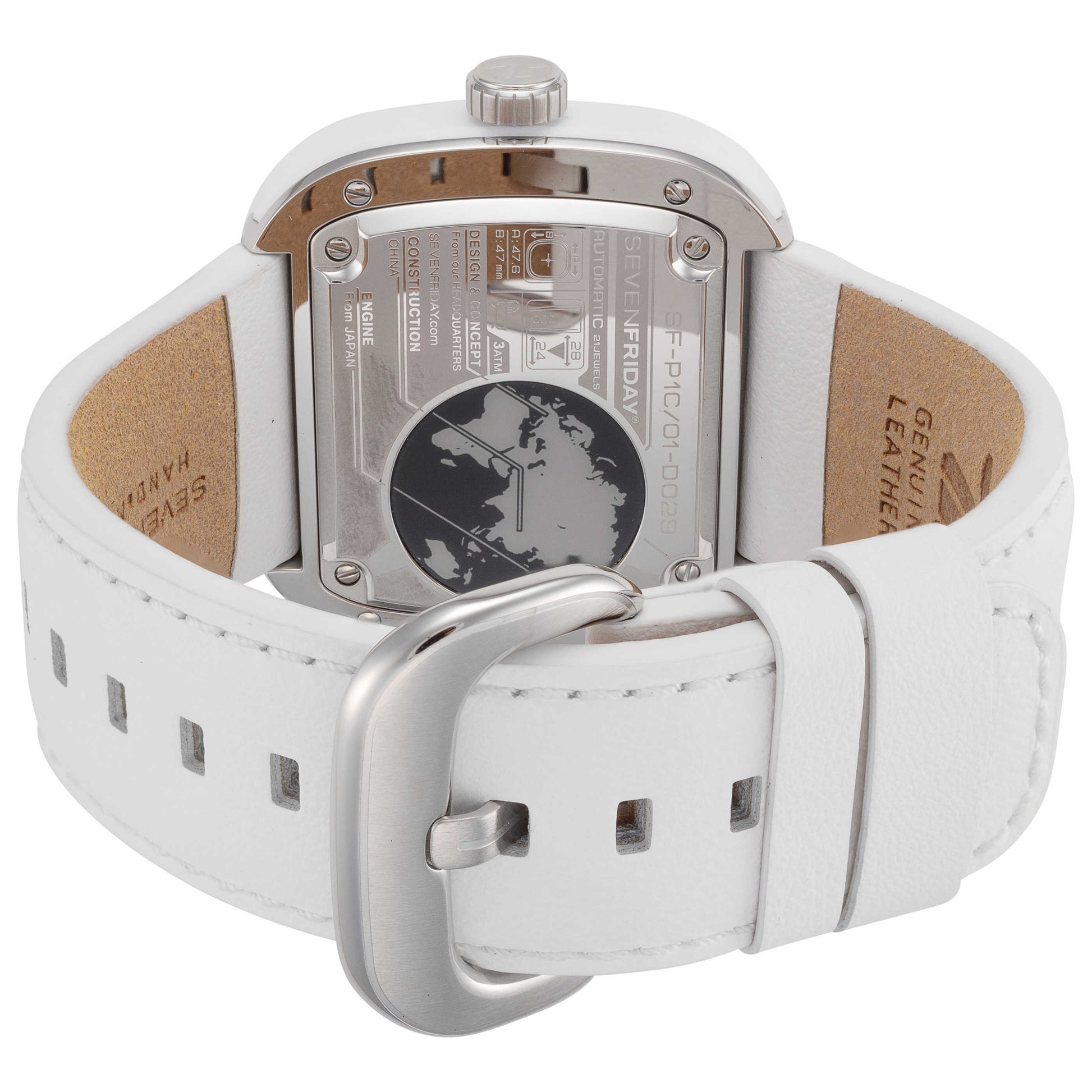 Back view of Sevenfriday Classic Men's Automatic Watch P1C-01