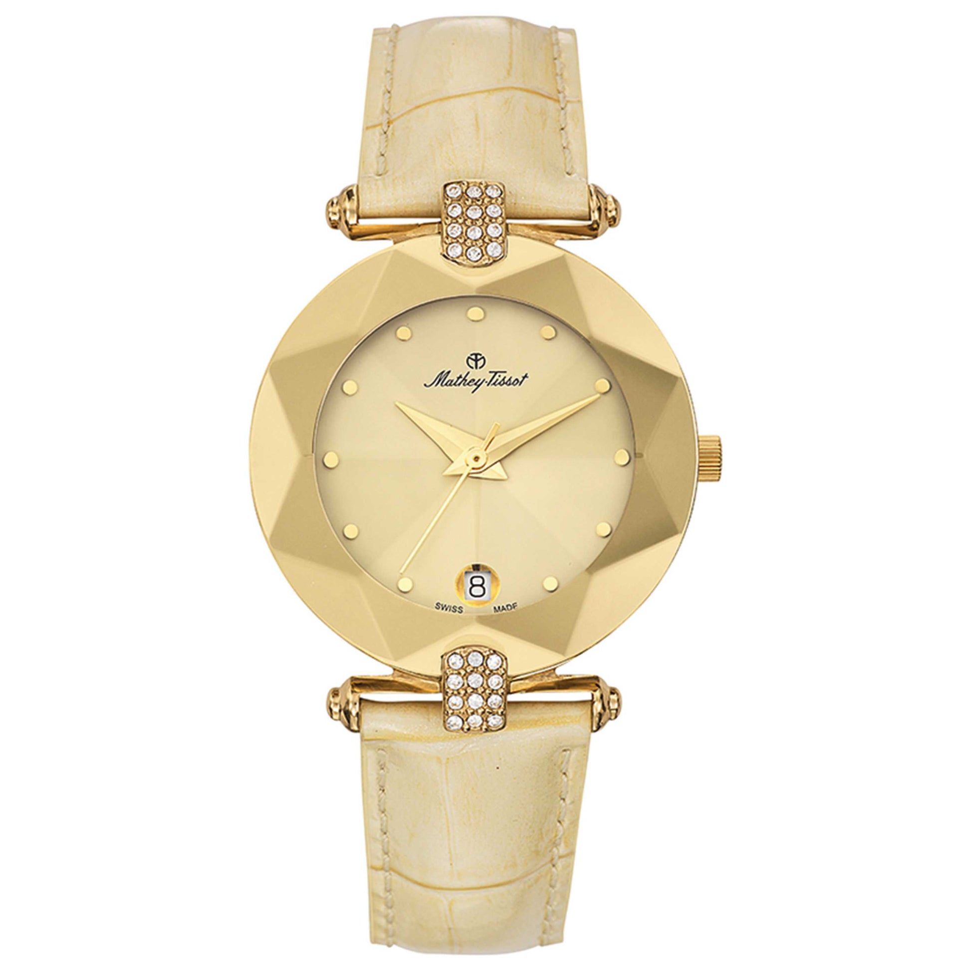 Front view of Mathey Tissot Pyramide Women's Quartz Watch P312M