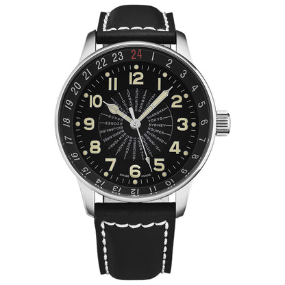 Front view of Zeno Pilot Men's Automatic Watch P554WT-A1