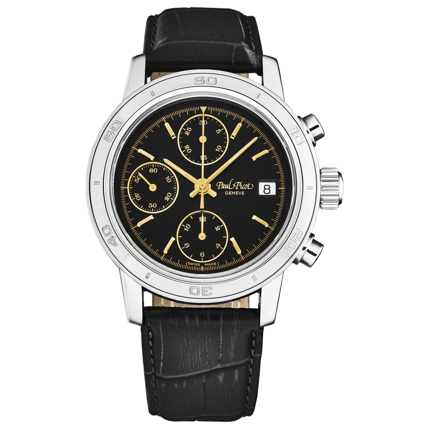 Front view of Paul Picot Chronosport Men's Automatic Watch P7034.20.334