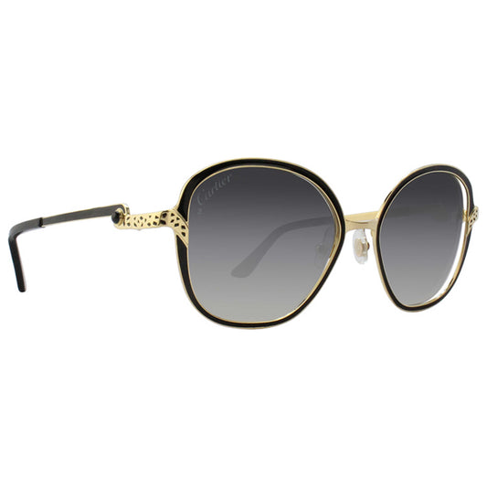 Front view of Cartier Fashion Women's Sunglasses PANTHERE-DIVINE-GBLK52-ESW00041-52