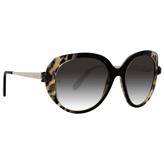 Front view of Cartier Fashion Women's Sunglasses PANTHERE-WILD-ESW00052-55