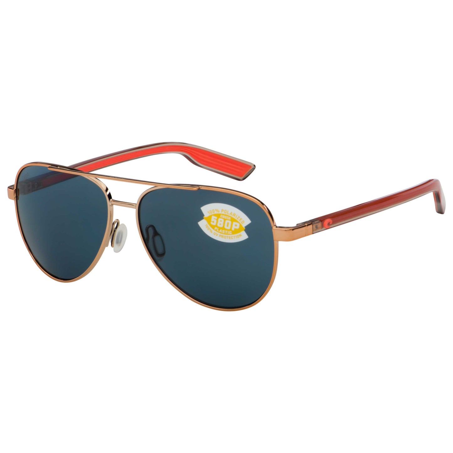 Front view of Costa del Mar Peli Unisex Sunglasses PEL-290-OGP