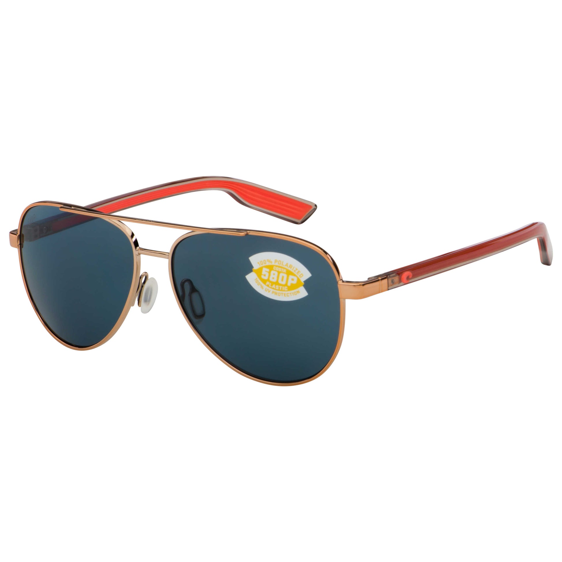 Front view of Costa del Mar Peli Unisex Sunglasses PEL-290-OGP