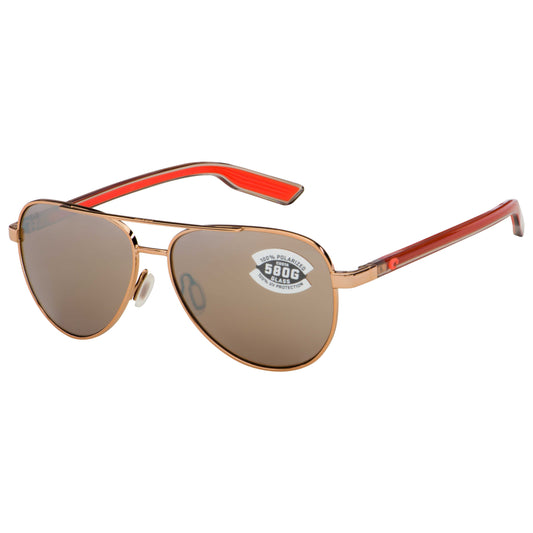 Front view of Costa del Mar Peli Women's Sunglasses PEL-290-OSCGLP