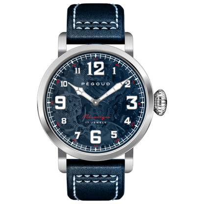 Front view of Pegoud Premiere Men's Manual-Wind Watch PG-9004-01