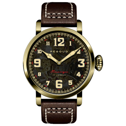 Front view of Pegoud Premiere Men's Manual-Wind Watch PG-9004-05