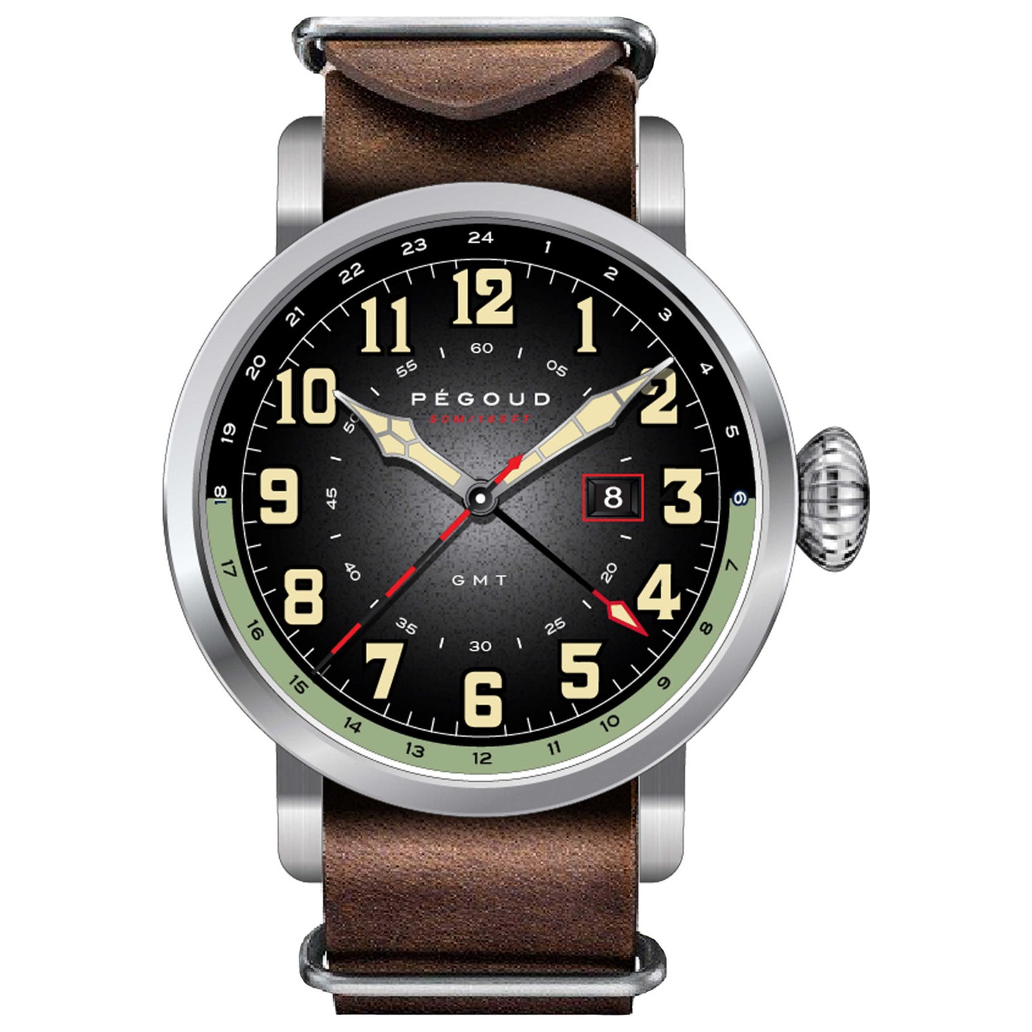 Front view of Pegoud Premiere Men's Quartz Watch PG-9005-04