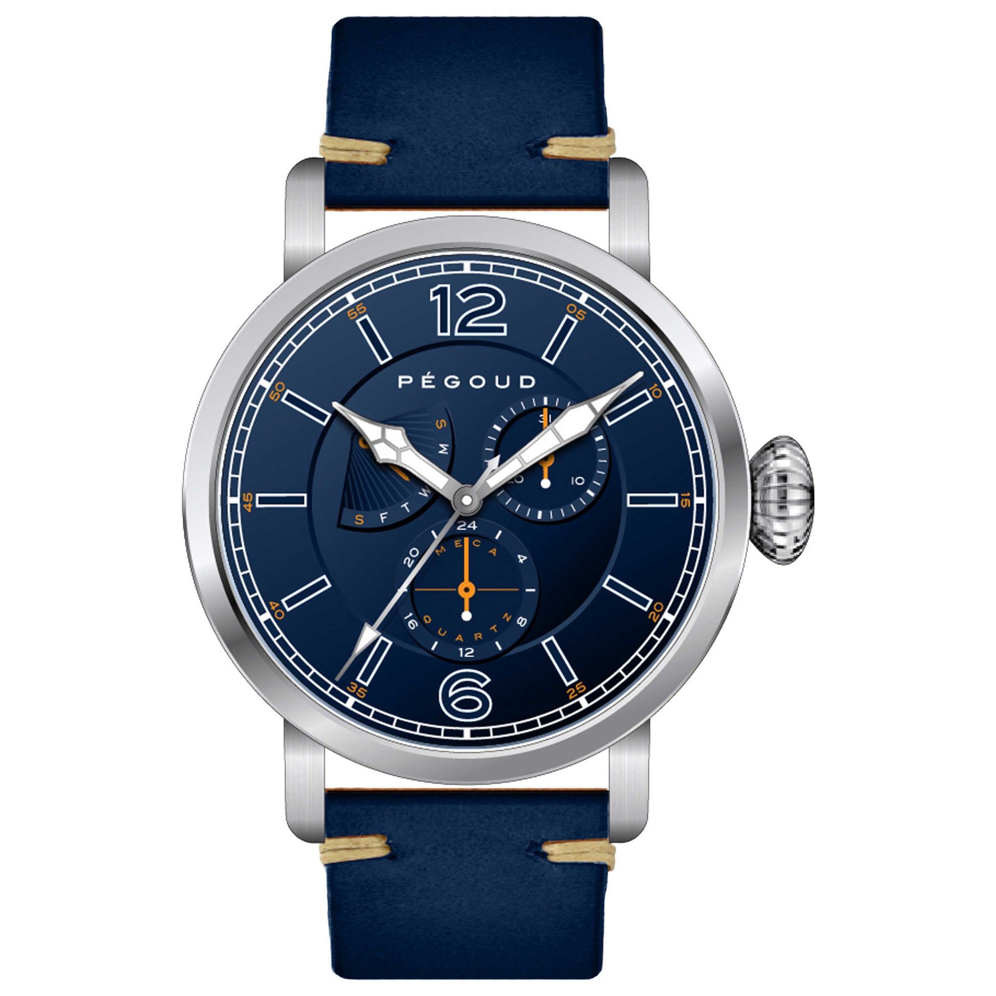 Front view of Pegoud Premiere Men's Quartz Watch PG-9006-03