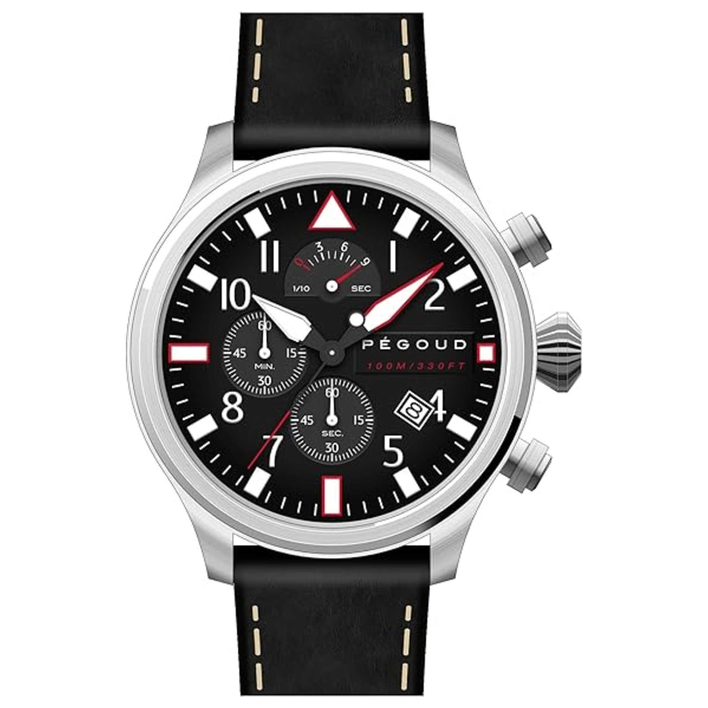 Front view of Pegoud Pilotage Men's Quartz Watch PG-9016-01