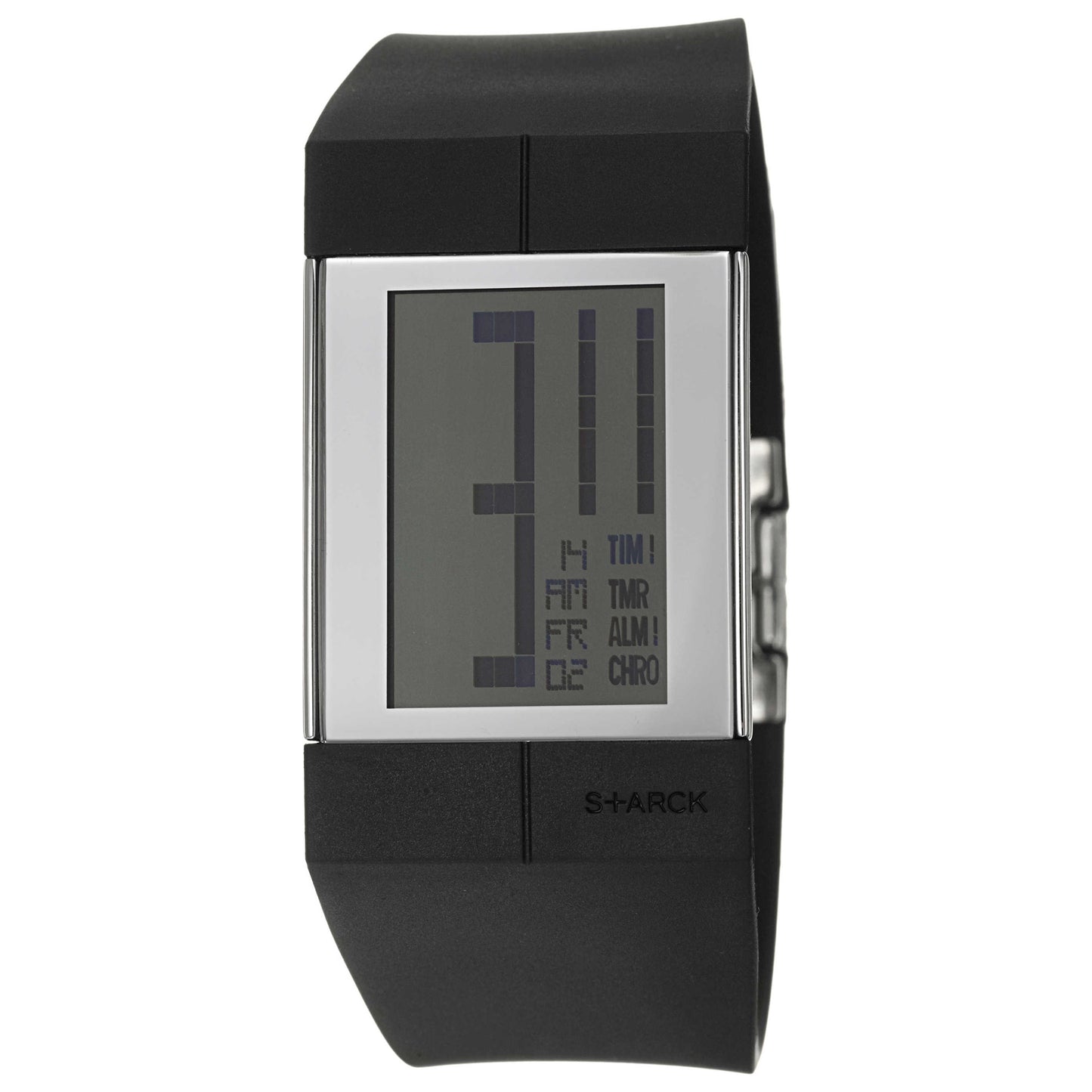 Front view of Philippe Starck Digital Men's Quartz Watch PH1112
