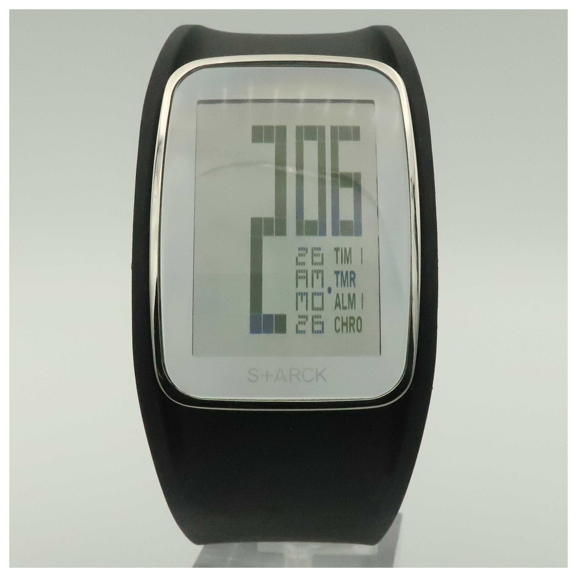 Front view of Philippe Starck Digital Men's Quartz Watch PH1120-PO