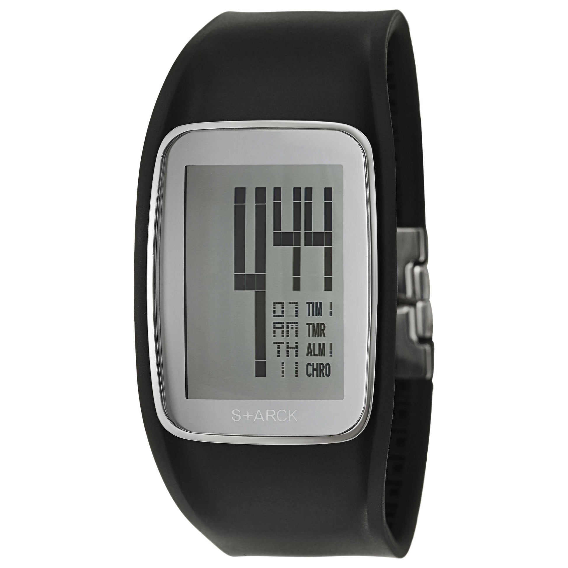 Front view of Philippe Starck Digital Men's Quartz Watch PH1120