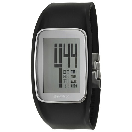 Front view of Philippe Starck Digital Men's Quartz Watch PH1120