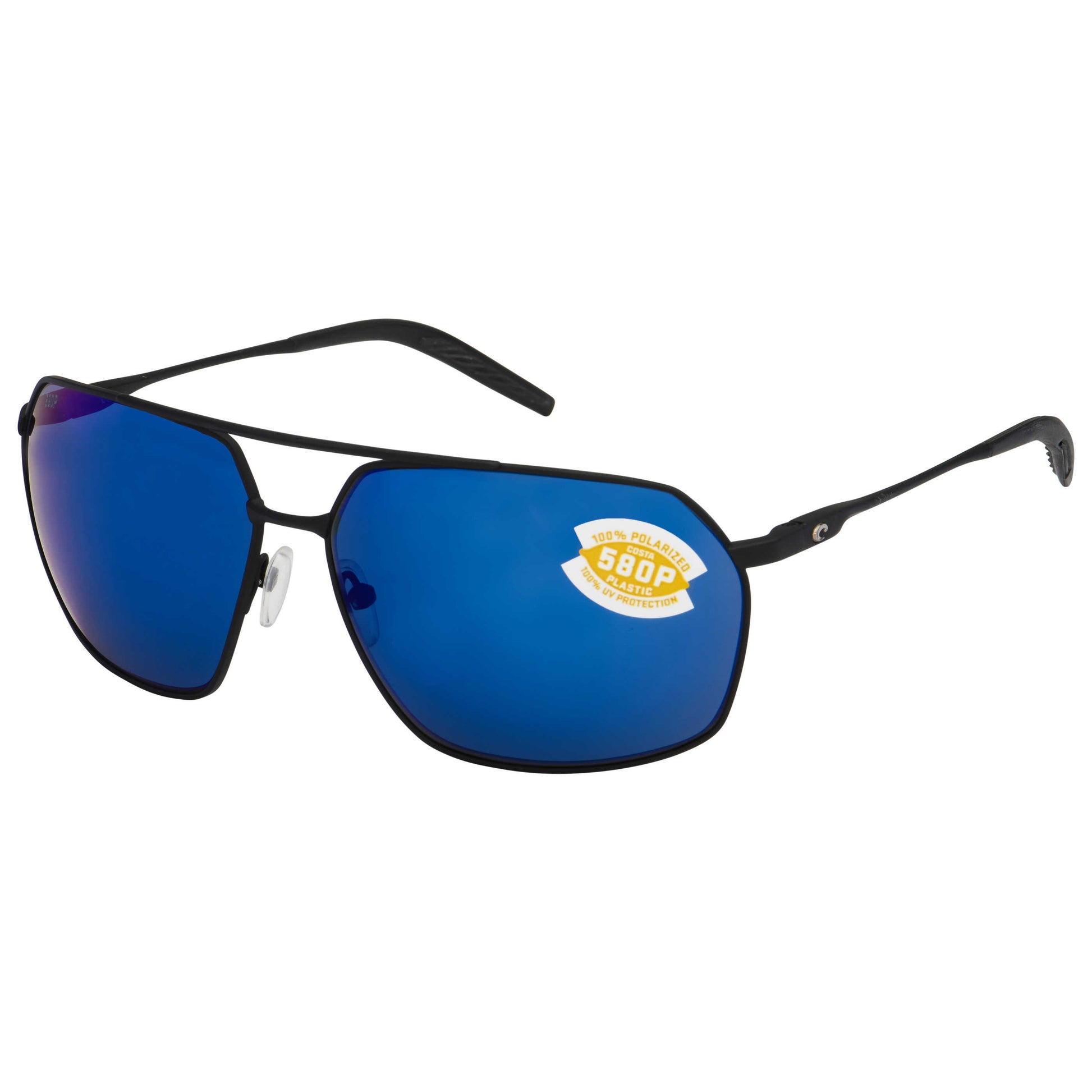 Front view of Costa del Mar Pilothouse Men's Sunglasses PLH-11-OBMP