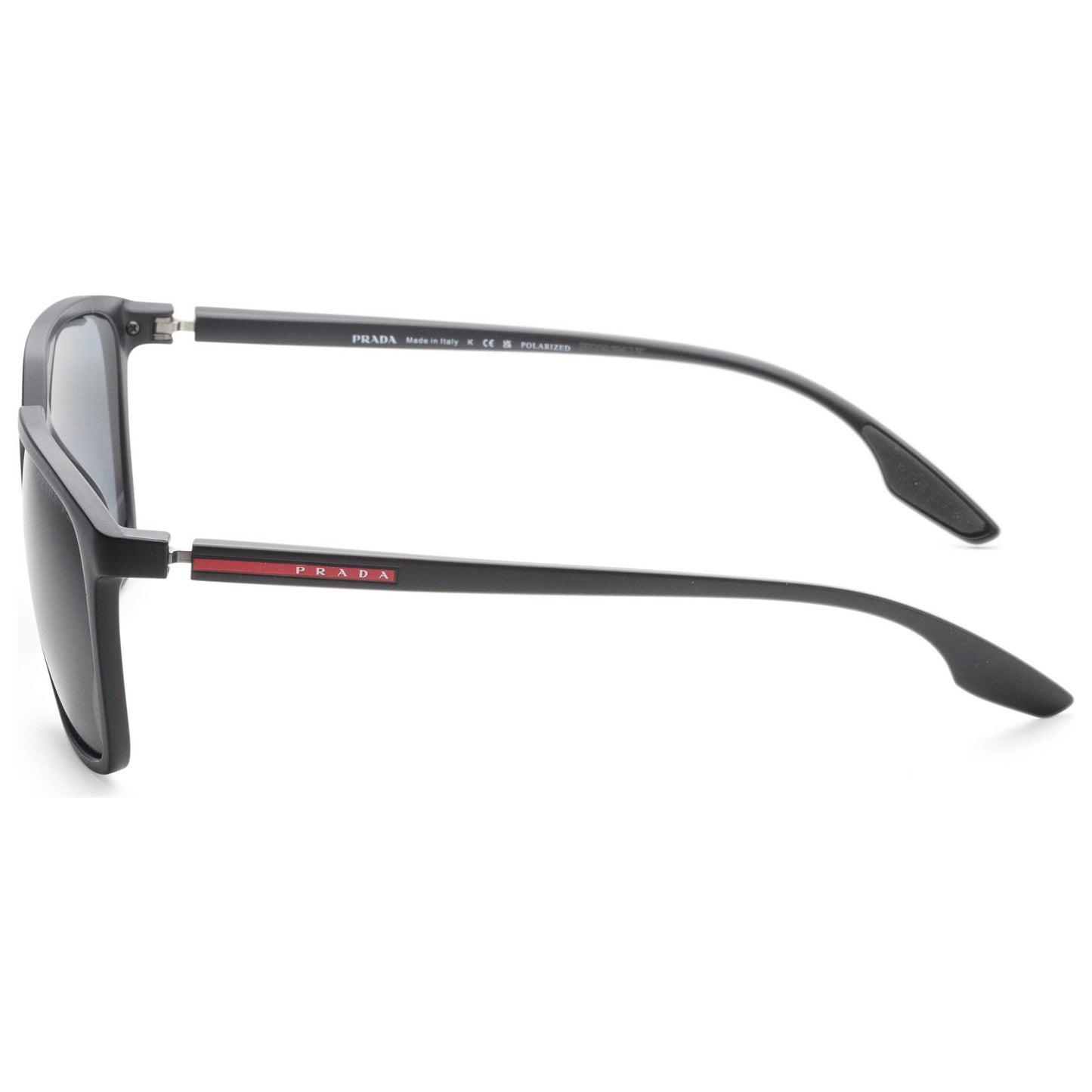 Left view of Prada Linea Rossa Men's Sunglasses PS-06VSF-1BO5Z1