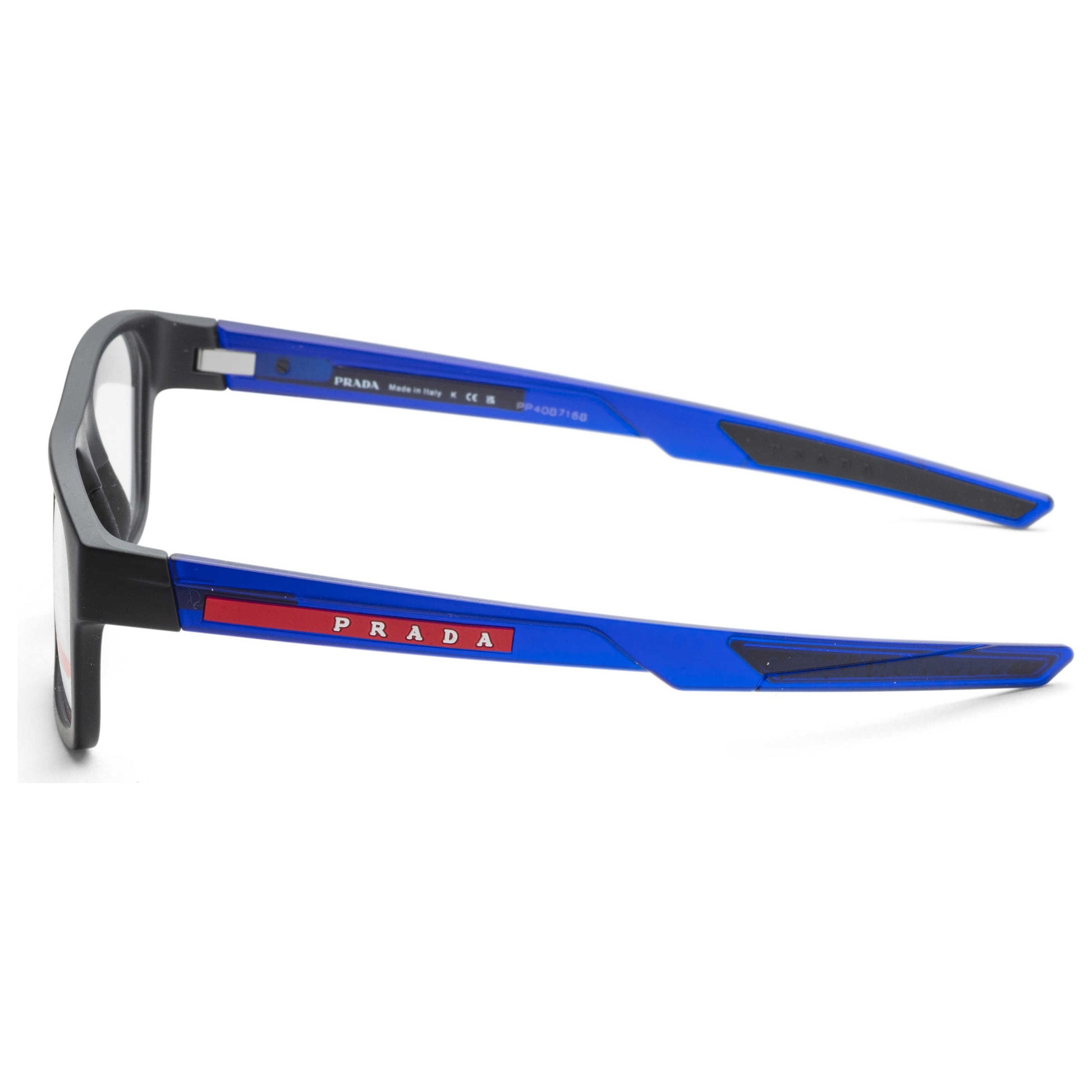 Left view of Prada Linea Rossa Men's Opticals PS-08OV-15C1O1-55