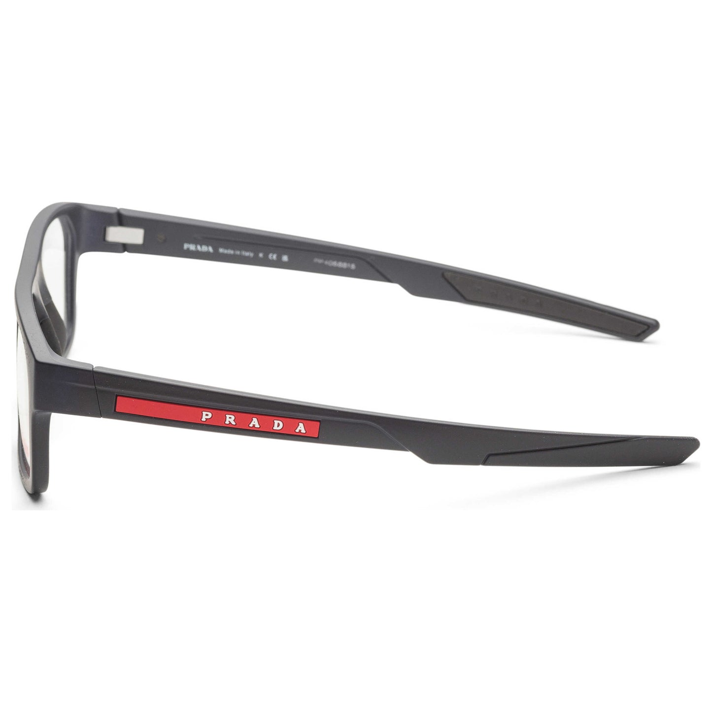 Left view of Prada Linea Rossa Men's Opticals PS-08OV-UR71O1
