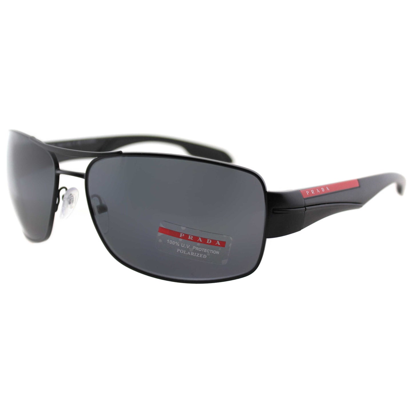 Front view of Prada Linea Rossa Unisex Sunglasses PS-53NS-1BO5Z1