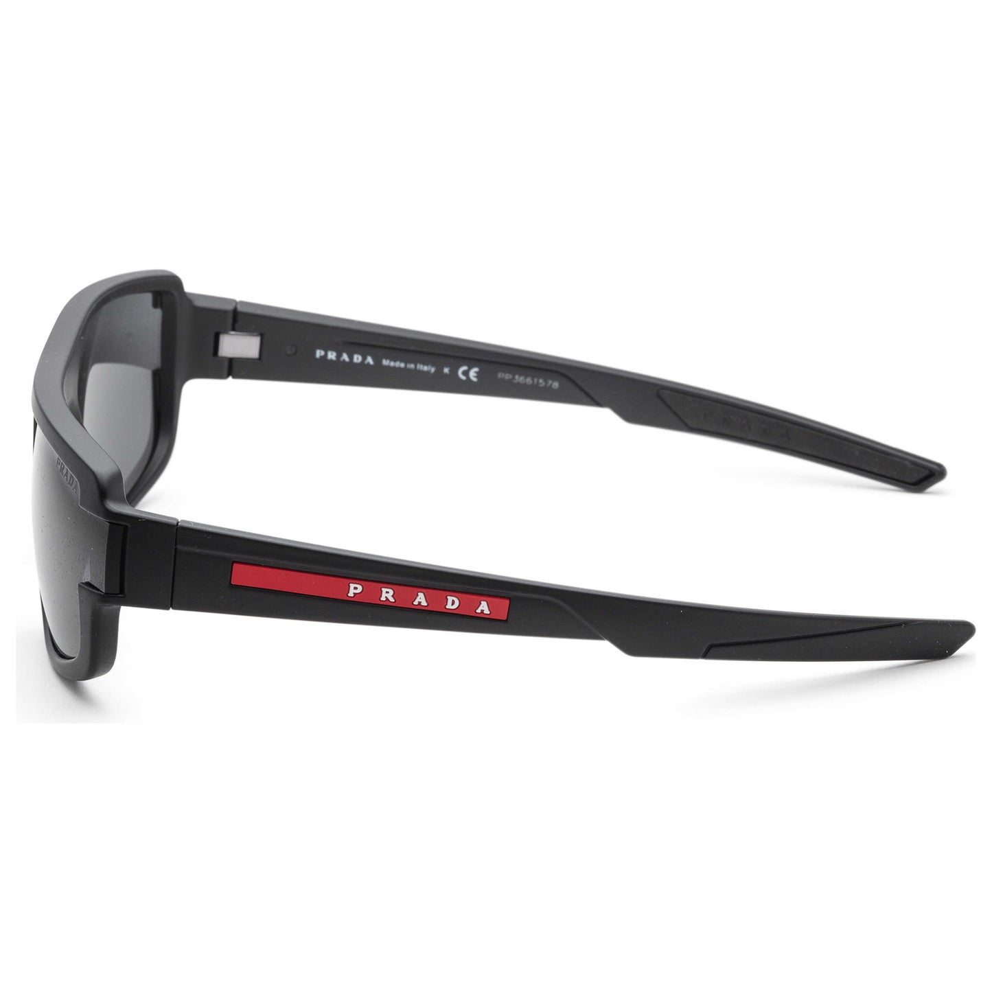 Left view of Prada Linea Rossa Men's Sunglasses PS03WS-DG006F-66