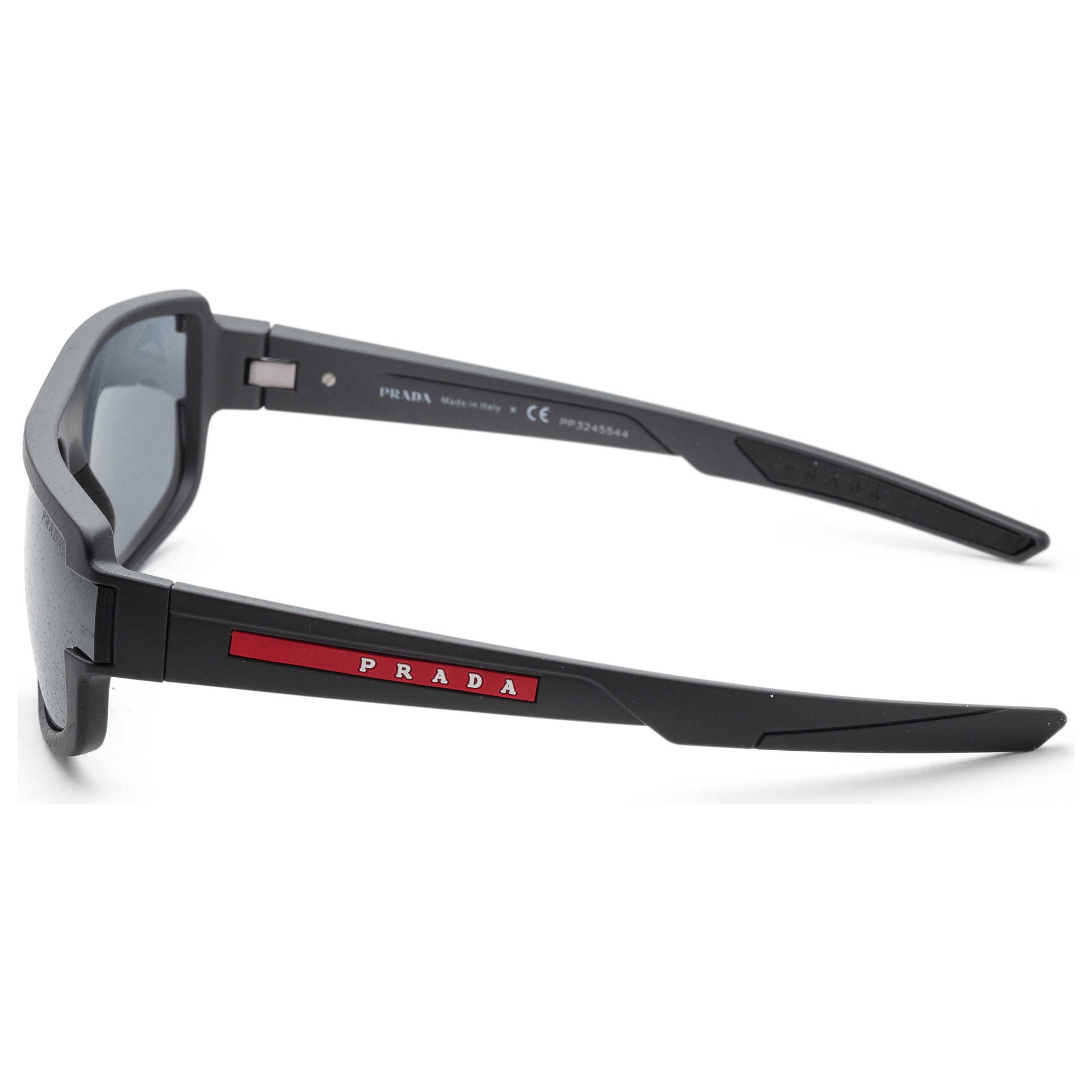 Left view of Prada Linea Rossa Men's Sunglasses PS03WS-UFK07G-66