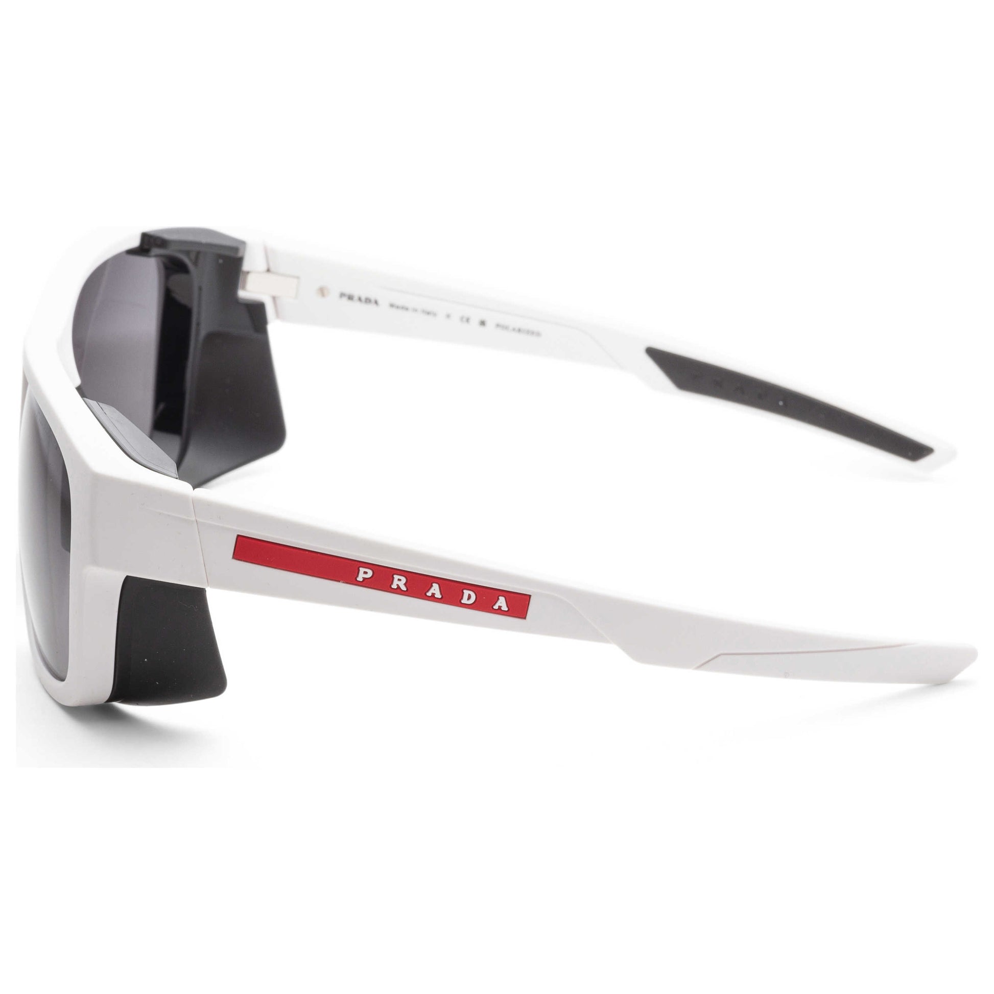 Left view of Prada Linea Rossa Men's Sunglasses PS07WS-TWK02G-59