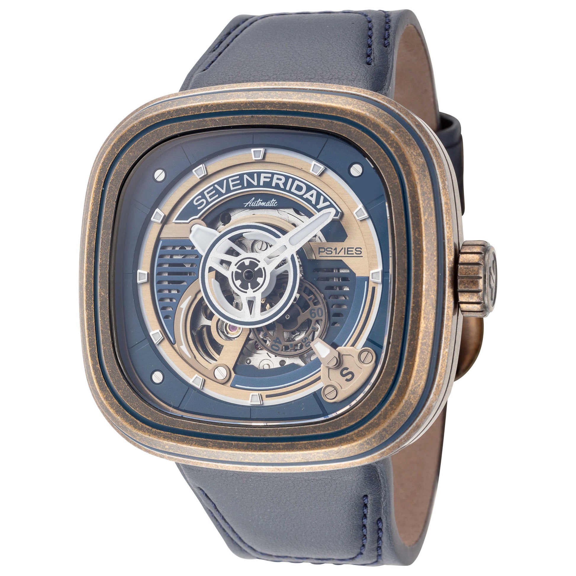 Front view of Sevenfriday Classic Men's Automatic Watch PS1-04