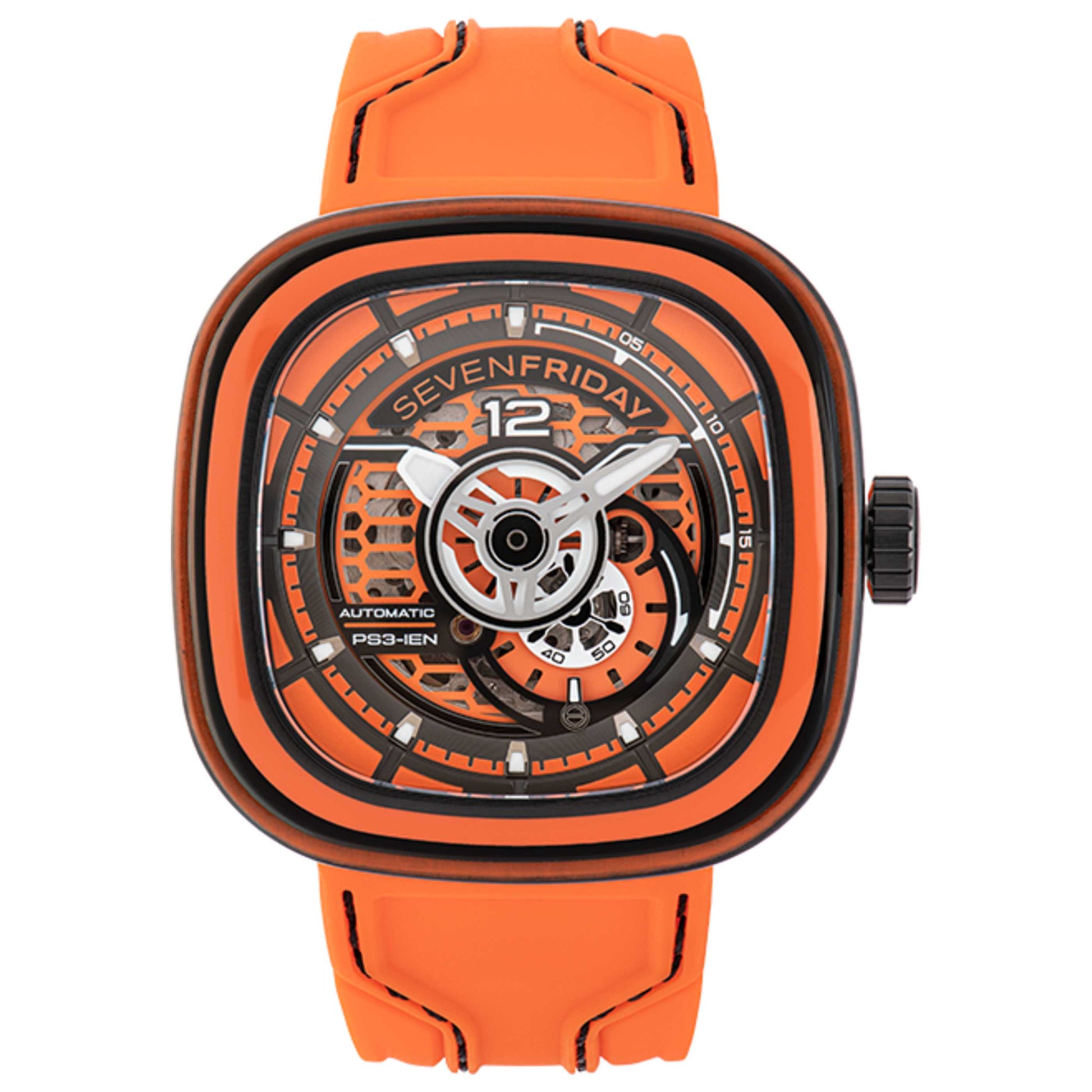 Front view of Sevenfriday PS Series Men's Automatic Watch PS3-03-CCO