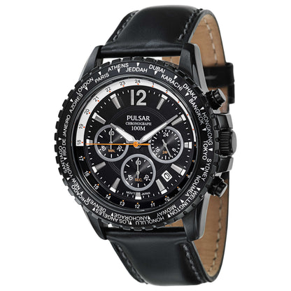 Front view of Pulsar On The Go Men's Japanese Quartz (Battery-Powered) Watch PT3585