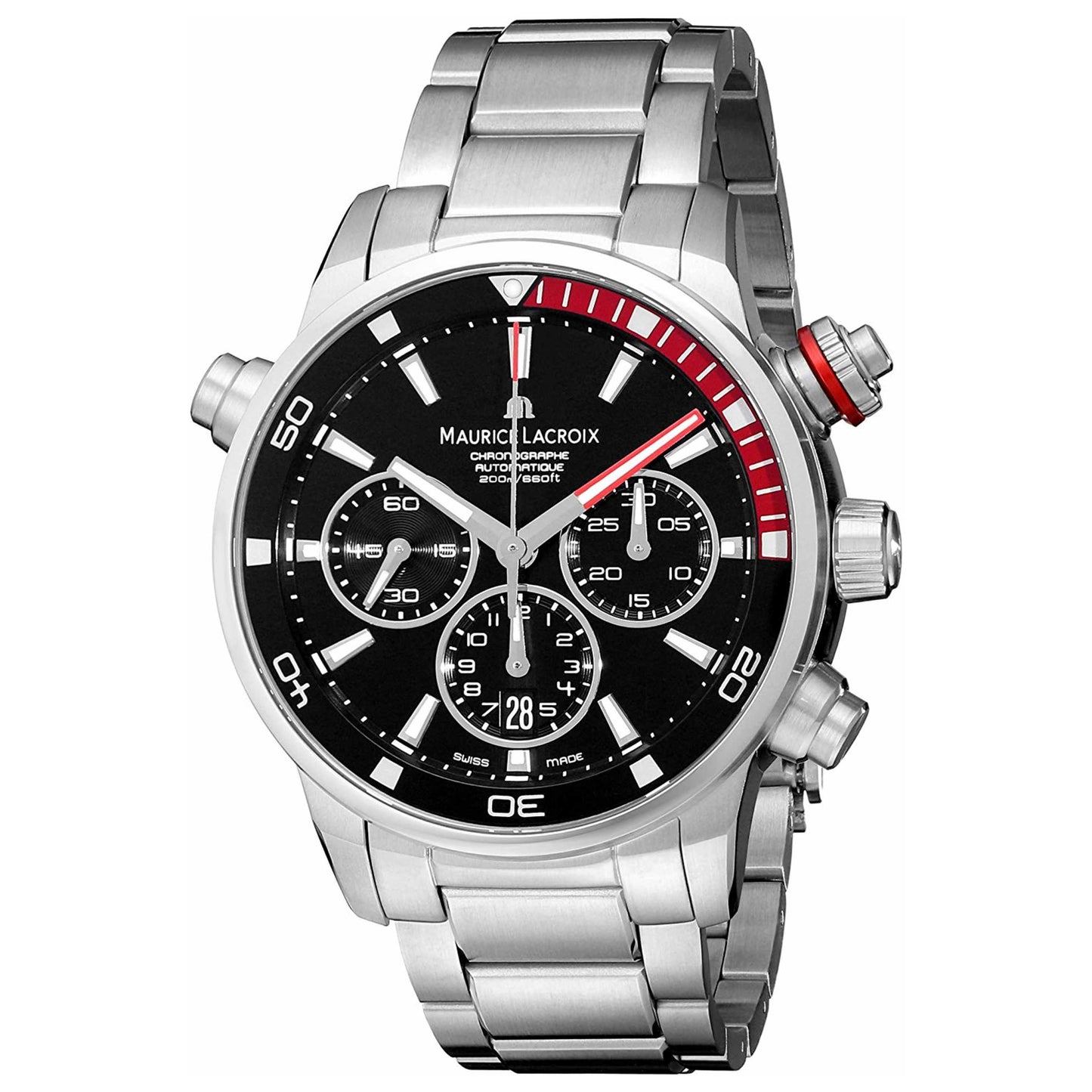 Front view of Maurice Lacroix Pontos Men's Automatic Watch PT6008-SS002-332-1