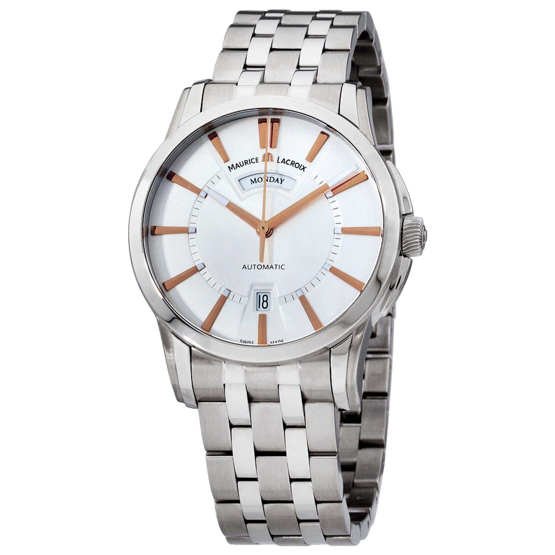 Front view of Maurice Lacroix Pontos Men's Automatic Watch PT6158-SS002-19E-1
