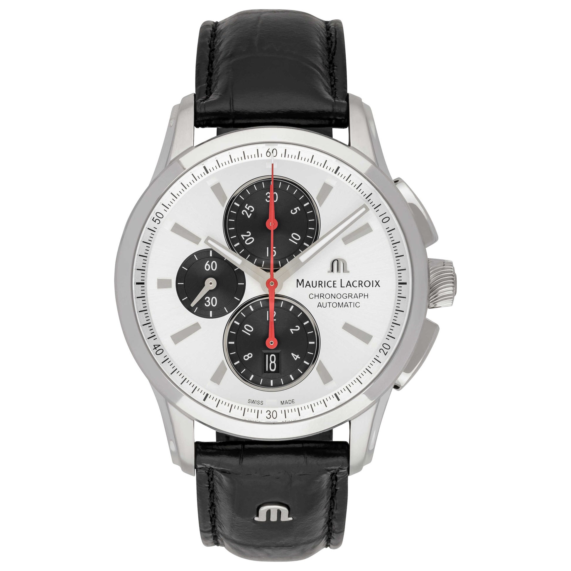 Front view of Maurice Lacroix Pontos Men's Automatic Watch PT6388-SS001-131-1