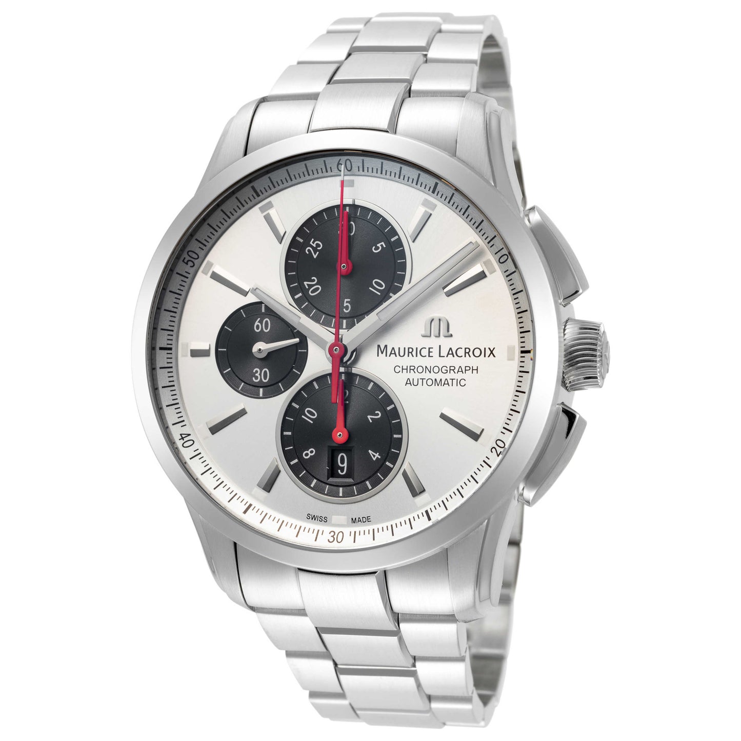 Front view of Maurice Lacroix Pontos Men's Automatic Watch PT6388-SS002-131-1