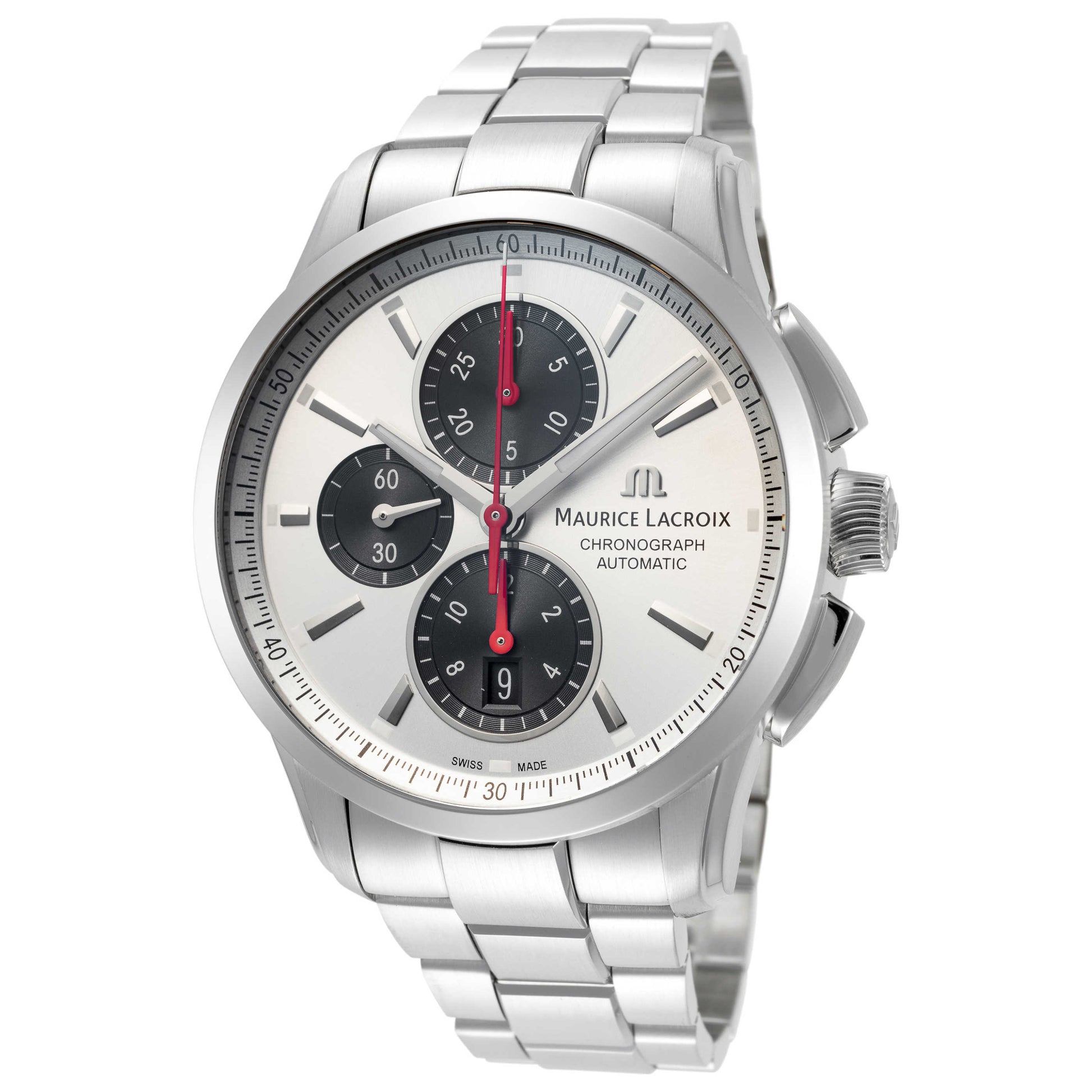 Front view of Maurice Lacroix Pontos Men's Automatic Watch PT6388-SS002-131-1