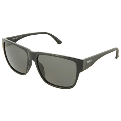 Front view of Puma Core Unisex Sunglasses PU0014SA-30000016-001