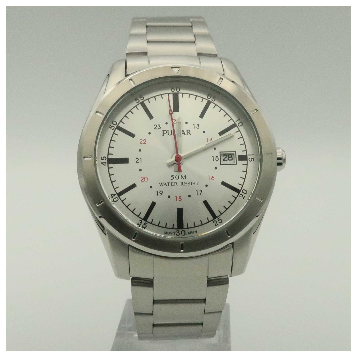 Front view of Pulsar Mensware Men's Quartz Watch PXH843X-PO