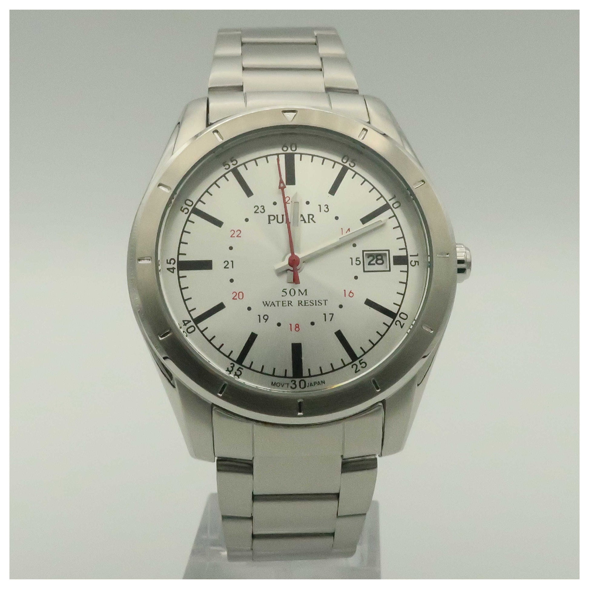 Front view of Pulsar Mensware Men's Quartz Watch PXH843X-PO