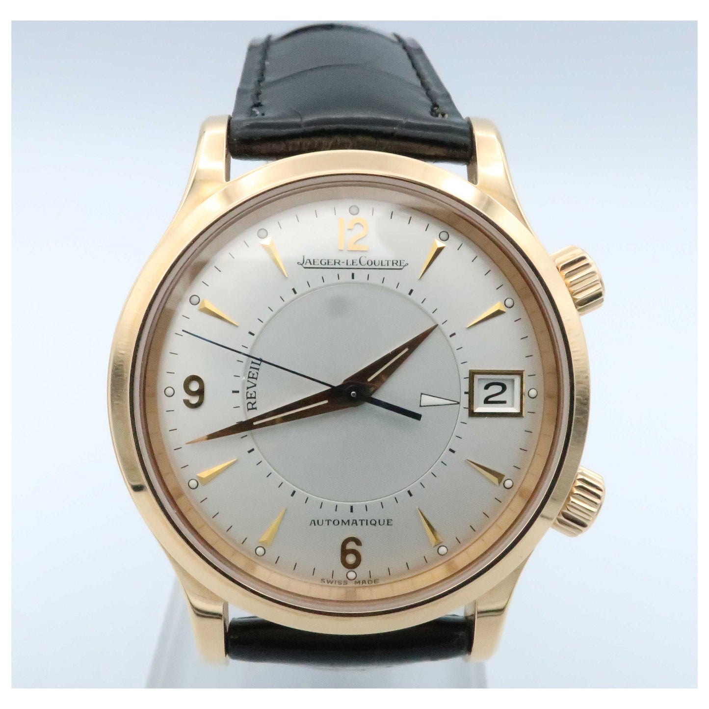 Front view of Jaeger-LeCoultre Master Reveil Men's Automatic Watch Q1412420-PO