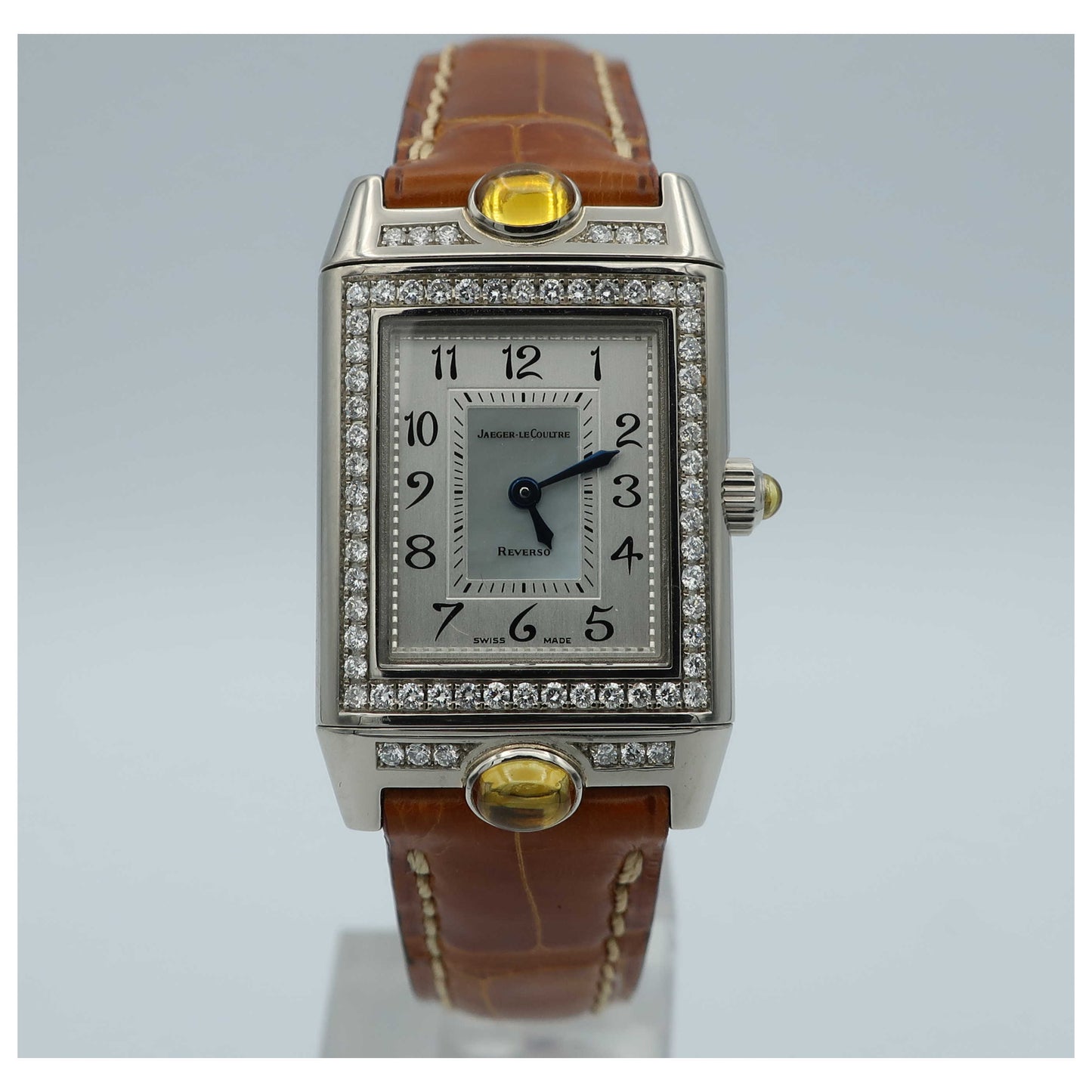Front view of Jaeger-LeCoultre Reverso Joaillerie Women's Manual-Wind Watch Q2623401-SDV