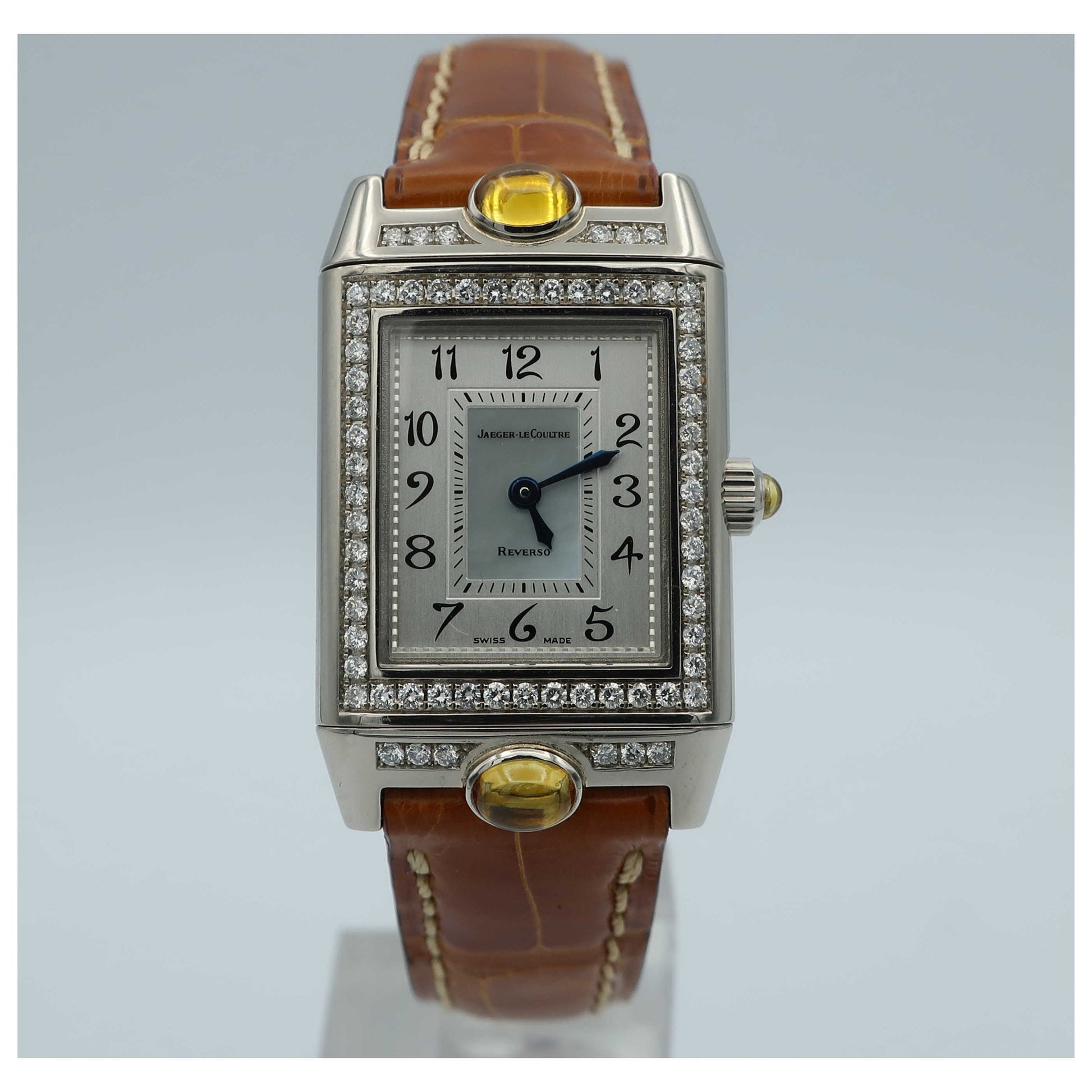 Front view of Jaeger-LeCoultre Reverso Joaillerie Women's Manual-Wind Watch Q2623401-SDV