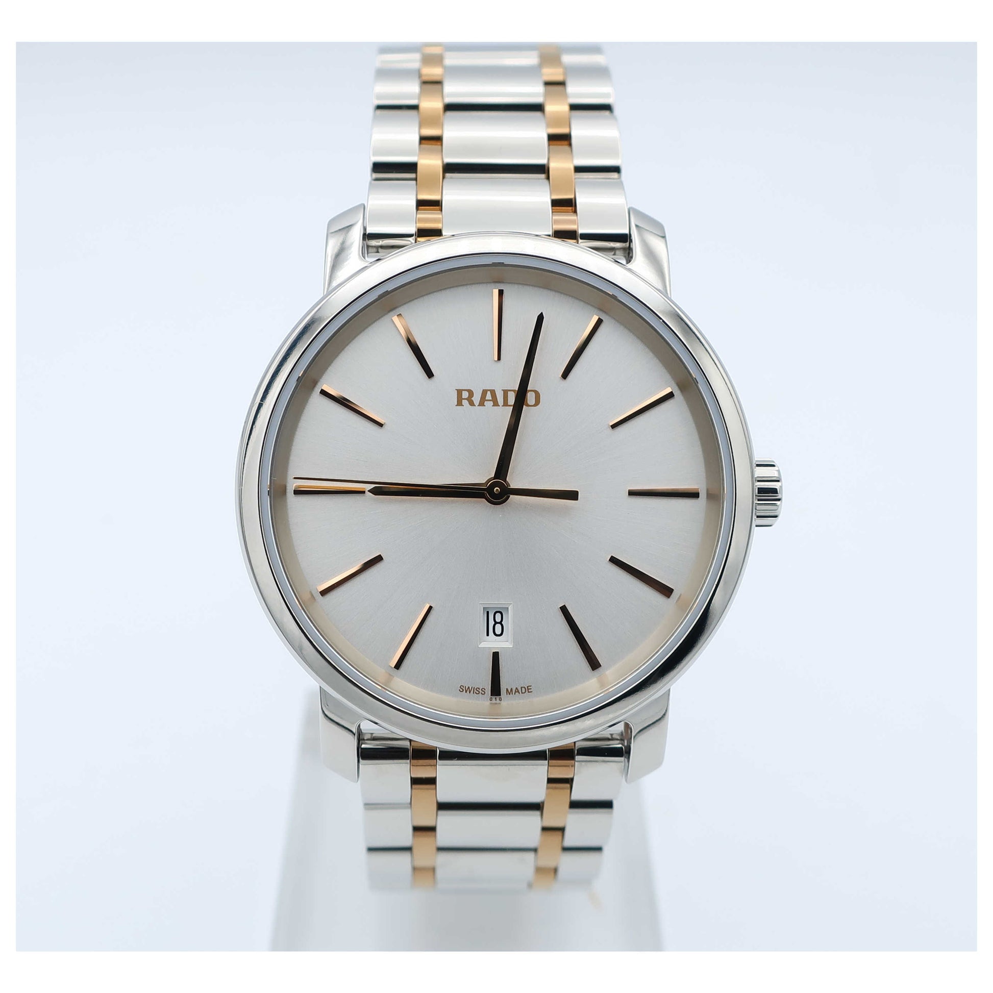 Front view of Rado Diamaster Men's Swiss Quartz (Battery-Powered) Watch R14078103-SD