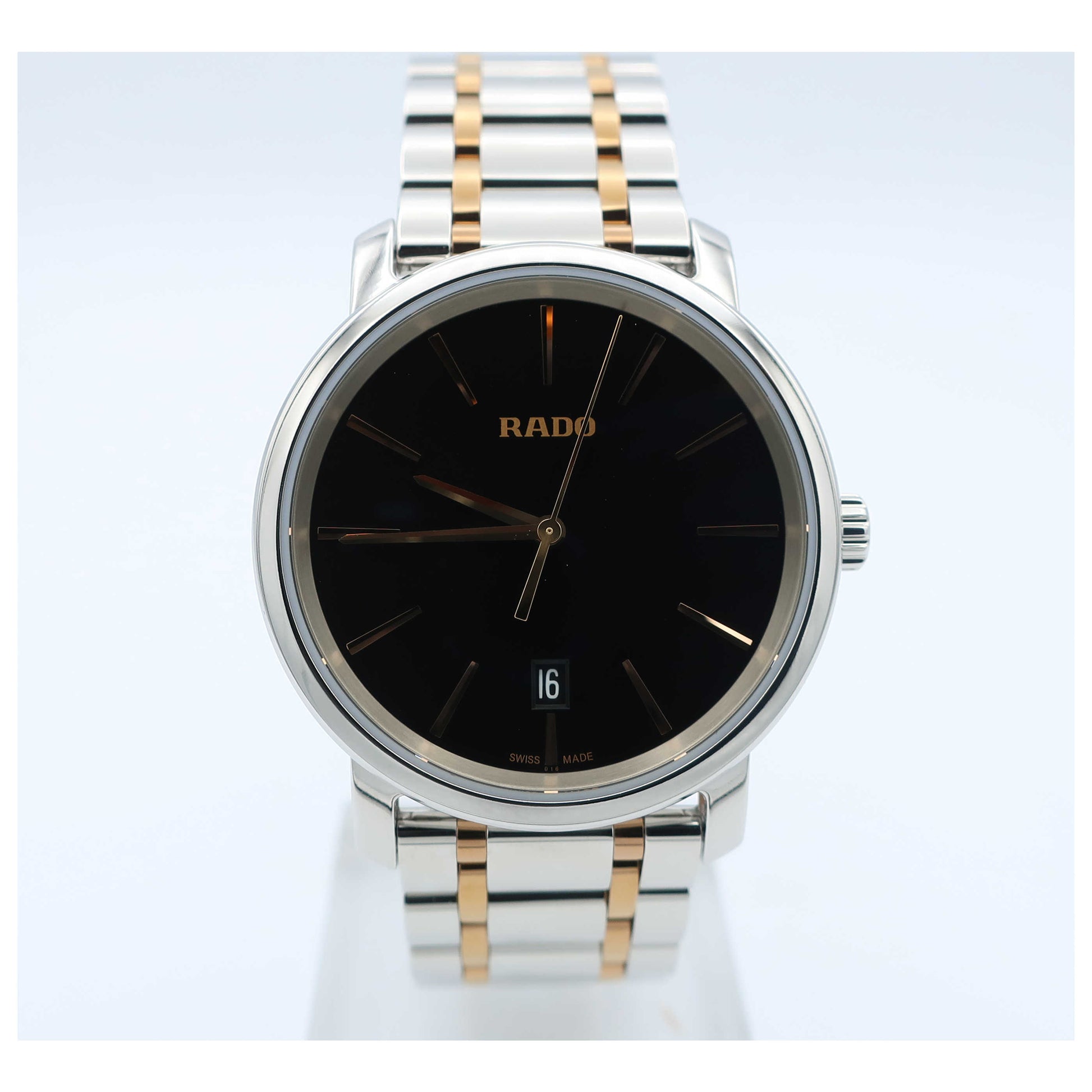 Front view of Rado Diamaster Men's Swiss Quartz (Battery-Powered) Watch R14078163-SD