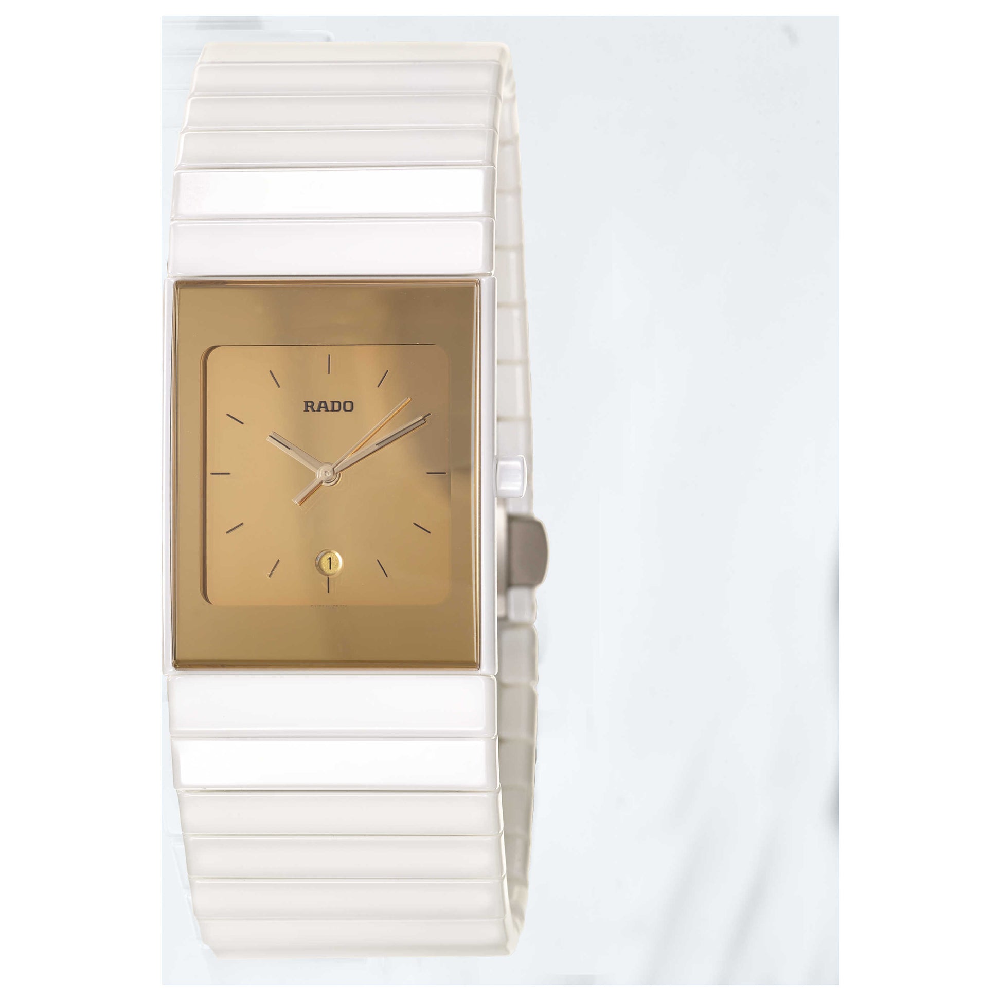 Front view of Rado Ceramica Women's Swiss Quartz (Battery-Powered) Watch R21709252-SD