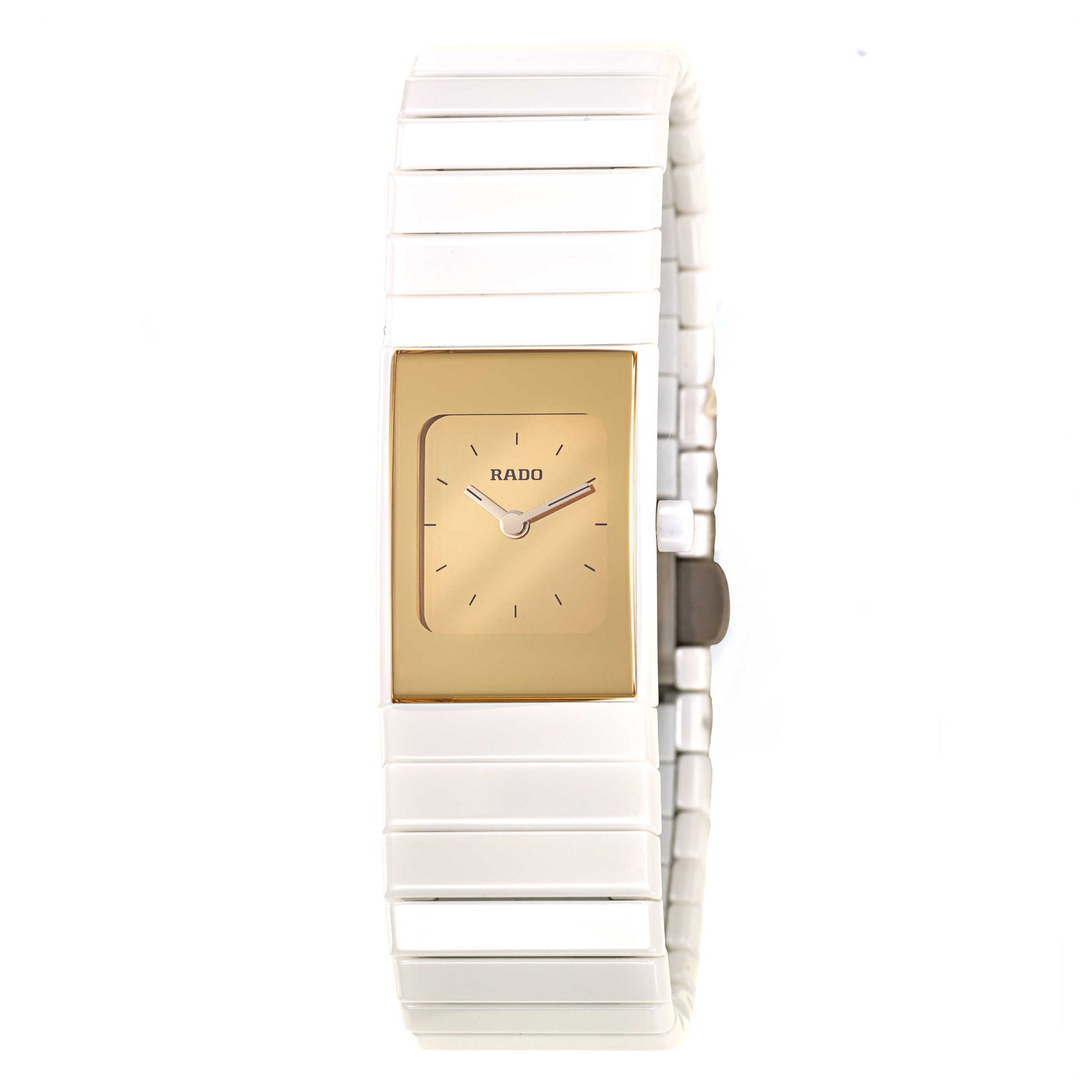 Front view of Rado Ceramica Women's Swiss Quartz (Battery-Powered) Watch R21710252-SD