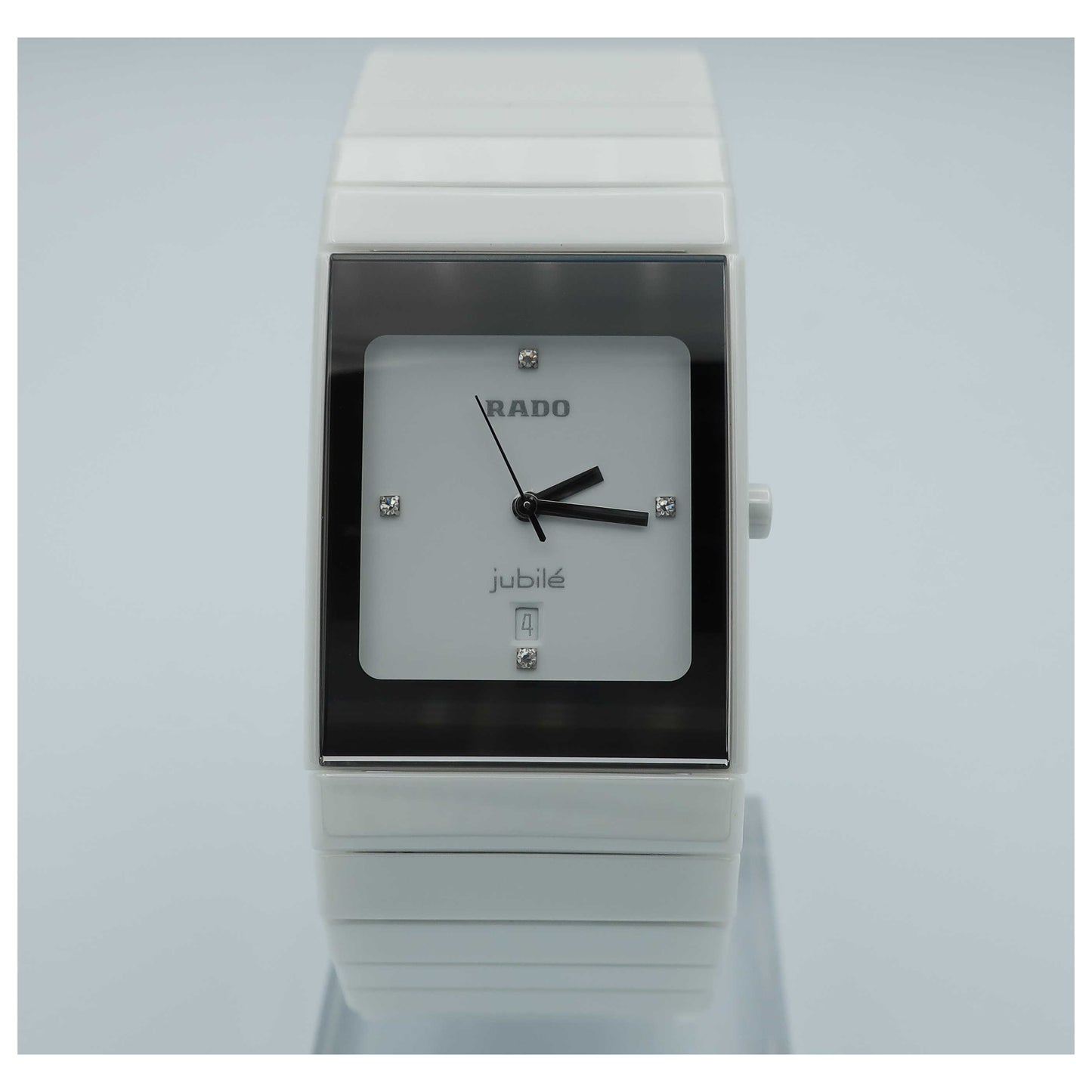 Front view of Rado Ceramica Women's Swiss Quartz (Battery-Powered) Watch R21982702-SD