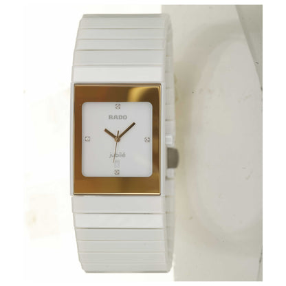 Front view of Rado Ceramica Women's Swiss Quartz (Battery-Powered) Watch R21984702-SD