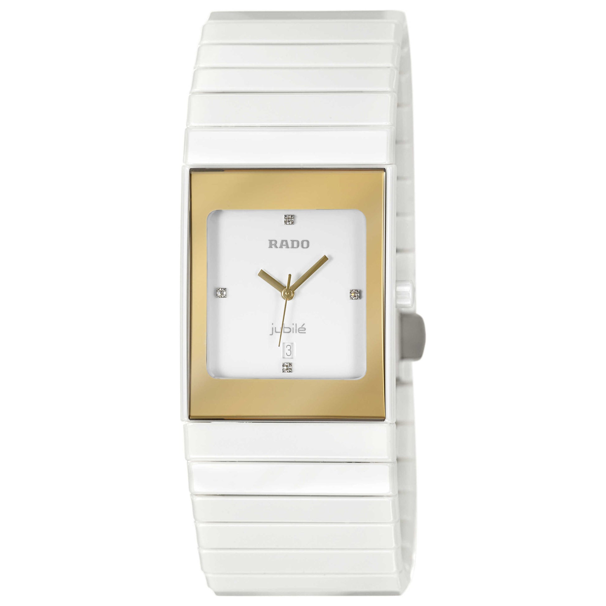 Front view of Rado Ceramica Women's Swiss Quartz (Battery-Powered) Watch R21984702