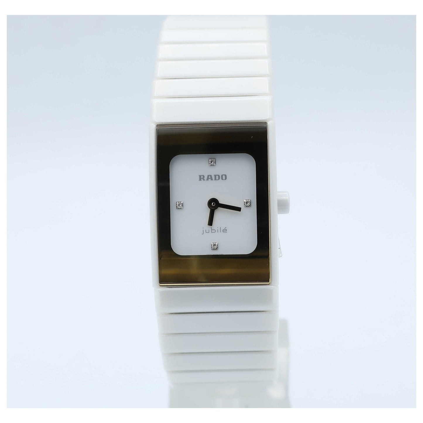 Front view of Rado Ceramica Women's Swiss Quartz (Battery-Powered) Watch R21985702-SD